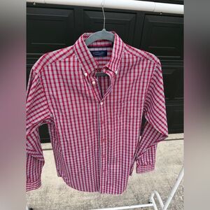 Roundtree & Yorke Trademark Red Plaid Button Down Shirt